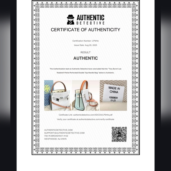 Tory Burch Petite Bag W/COA NWOT - Picture 16 of 16